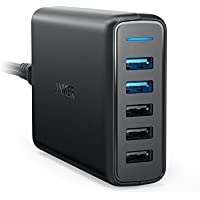 Anker PowerPort Speed 5 Interior Negro - Cargador (Interior- Corriente alterna- Negro)